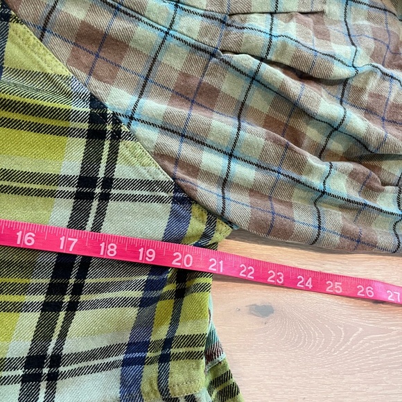 We the Free Moon Bay Mixed Plaid Top tunic mini dress sz M - Picture 4 of 9